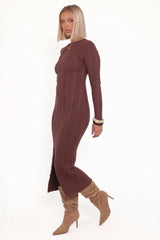 Valia Midi Dress - Espresso