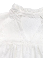 Lace Notched Cap Sleeve Mini Dress