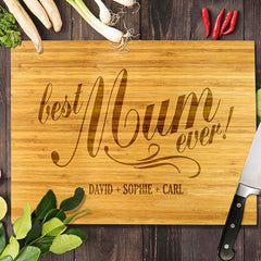 Best Mum Ever Bamboo Cutting Board 8x11"