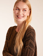 Asymmetric Batwing Metallic Top