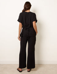 Two Piece Buckle Trouser Set