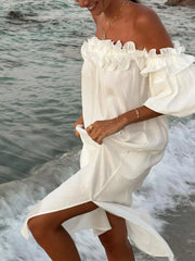 Side Slit Off-Shoulder Dress