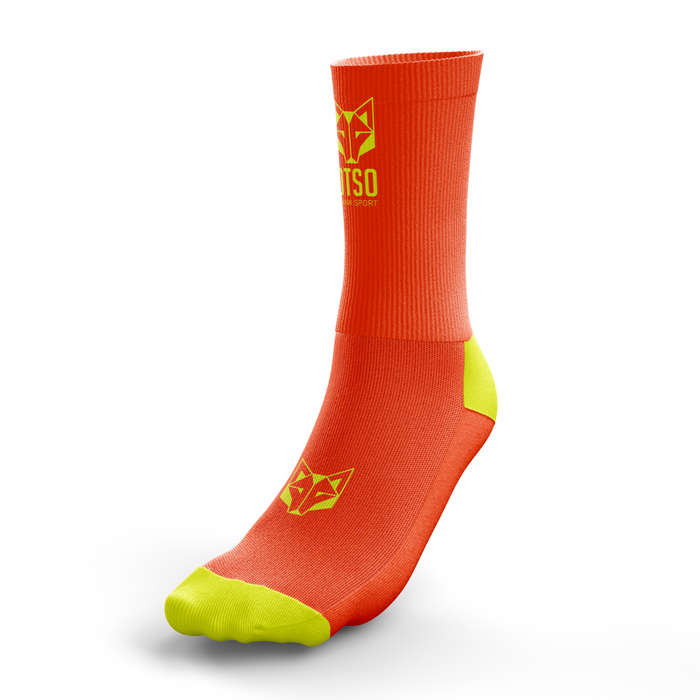 Chaussettes Multisport mi-haute - Flooow fluo orange & fluo yellow