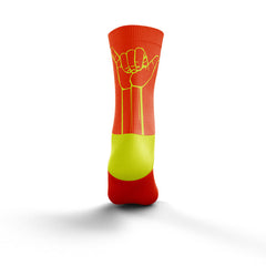 Chaussettes Multisport mi-haute - Flooow fluo orange & fluo yellow