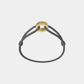Wecord Golden Regent Cord Bracelet, Dark Grey