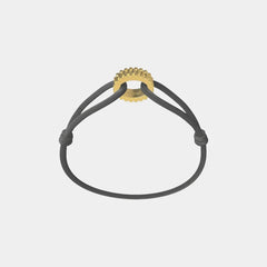 Wecord Golden Regent Cord Bracelet, Dark Grey