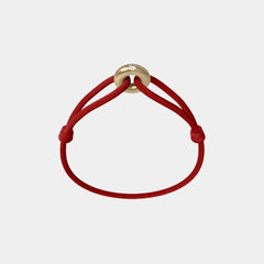 Wecord Golden Soho Diamond Cord Bracelet, Red