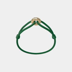 Wecord Golden Soho Diamond Cord Bracelet, Green
