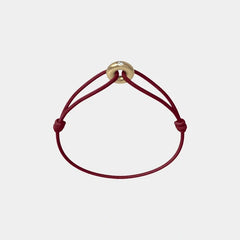 Wecord Mini Golden Soho Diamond Cord Bracelet, Burgundy