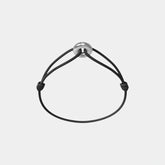 Wecord Mini Silver Soho Diamond Cord Bracelet, Black