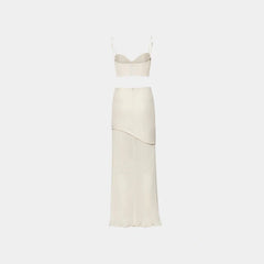 Baobab Roma Crop Top, Ivory, Back