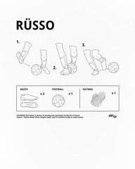 ART OF Rüsso Tee | White Graphic Women's Football T-shirt