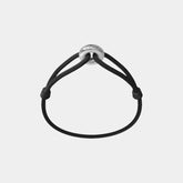 Wecord Silver Soho Cord Bracelet, Black