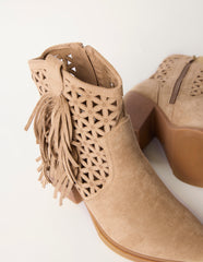 Laser Cut Tassel Cowboy Boots