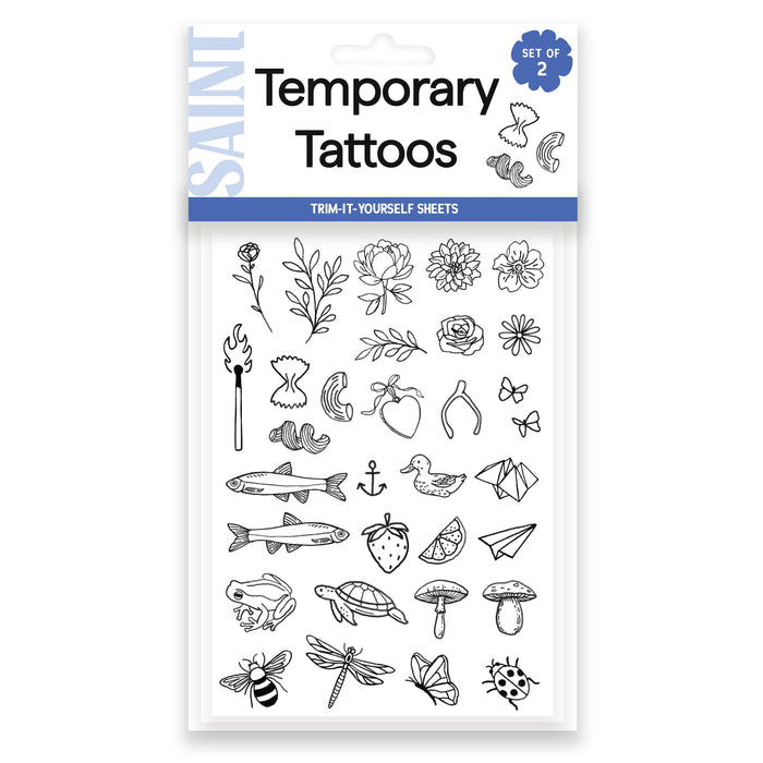Tiny Tats Temporary Tattoo Sheets