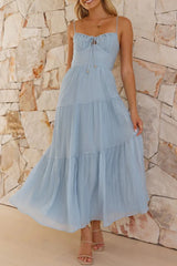 Smocked Back Midi Cami Dress
