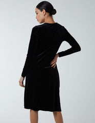 High Neck With Keyhole Detail & Long Sleeve Dress