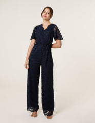 Lace Wrap Over Jumpsuit