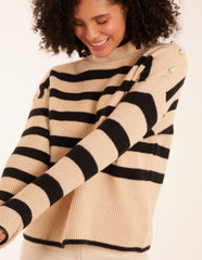 High Neck Striped Jumper