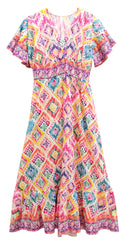 Tile Print Dress