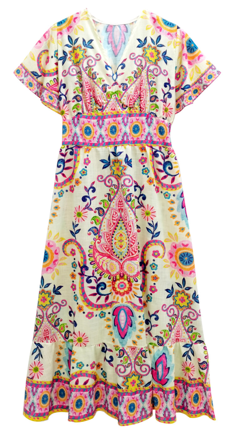 Paisley Print Dress