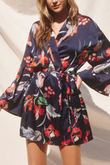 Clerice Long Sleeve Mini Dress - Navy