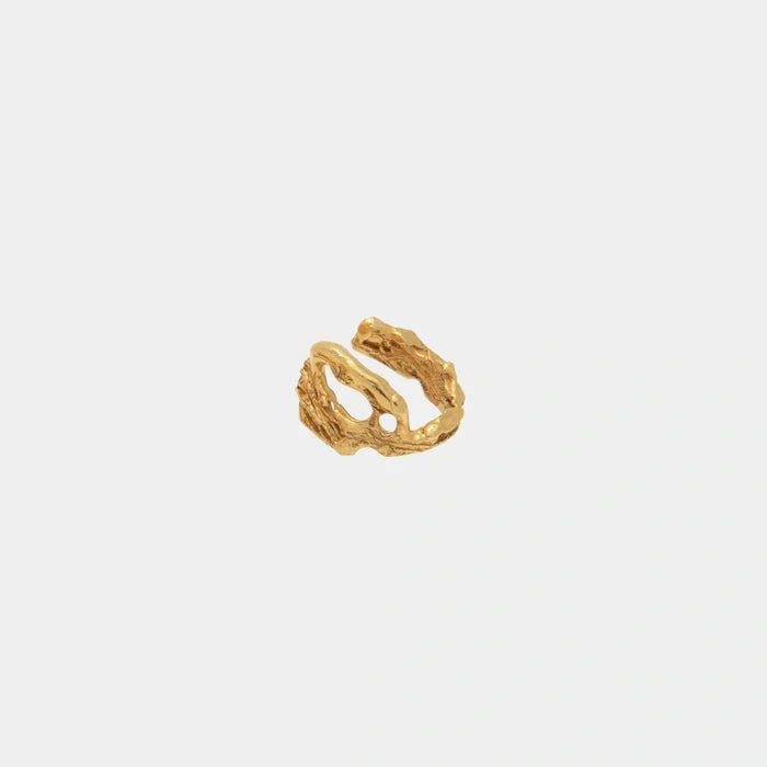 Loveness Lee Copiapoa Cuff, Side, Gold Plated
