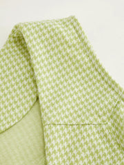 Gingham Button-Front A-Line Mini Dress