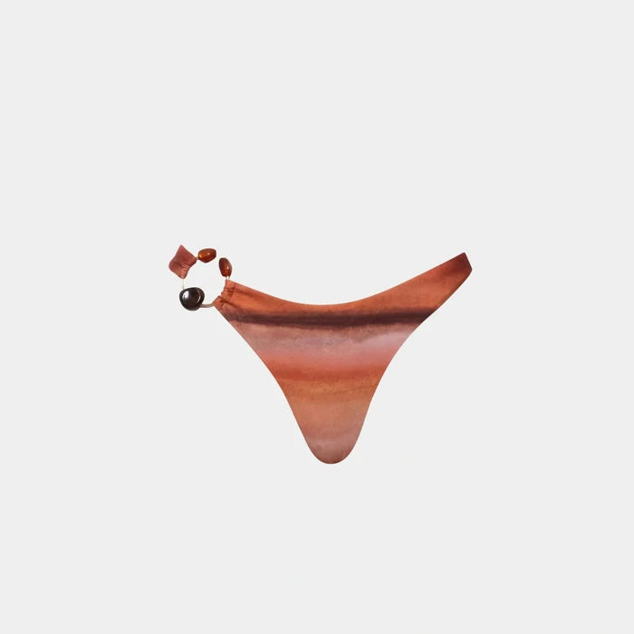 Baobab Galo Bikini Bottom with Resin Stones, Tierra Inca, Front