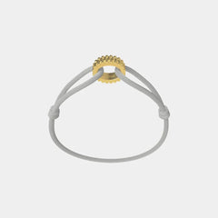 Wecord Golden Regent Cord Bracelet, Grey
