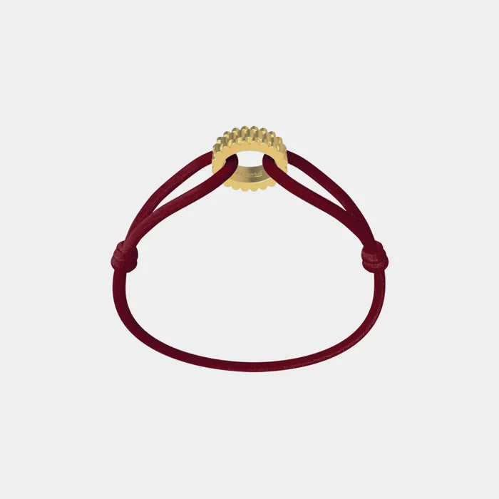Wecord Golden Regent Cord Bracelet, Burgundy