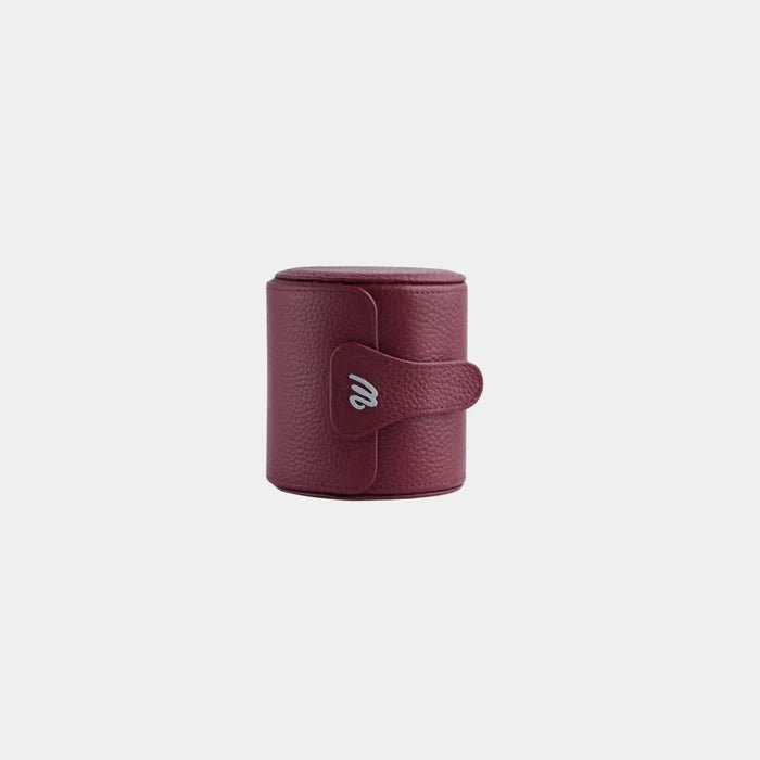 Wecord Kensington Single Watch Roll, Burgundy, Front