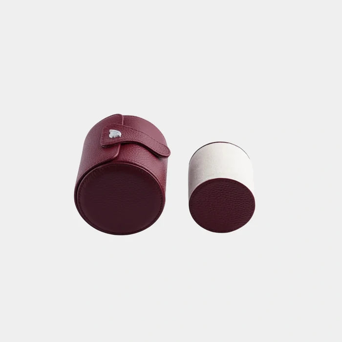 Wecord Kensington Single Watch Roll, Burgundy, Back