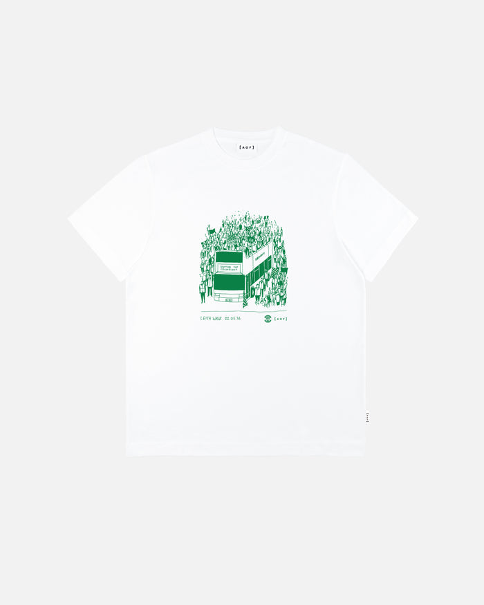 ART OF x Hibernian Leith Walk Tee | HFC White Graphic Football T-shirt