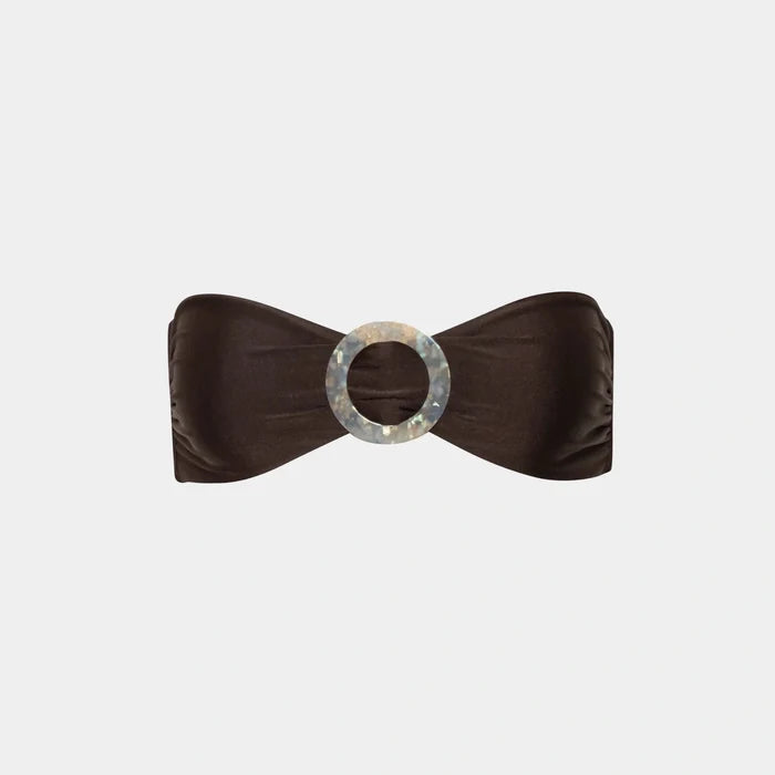 Baobab Nala Bikini Top, Cacao, Front