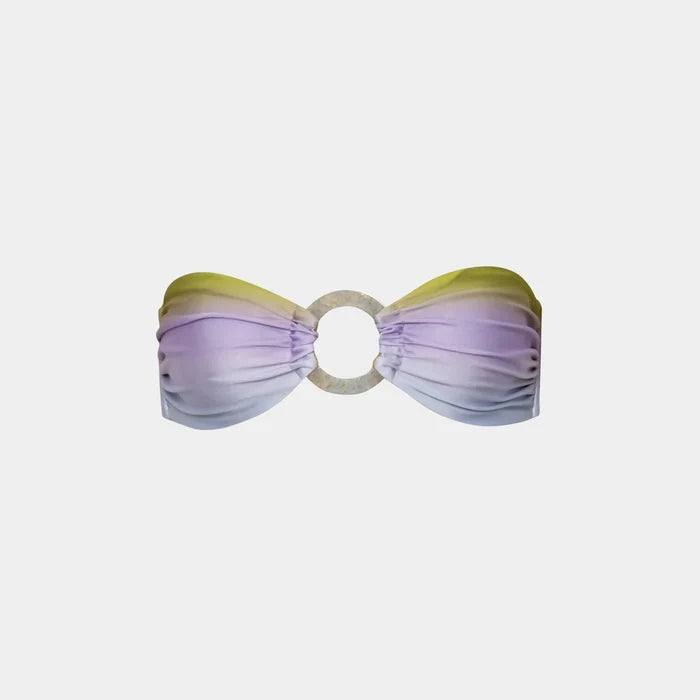 Baobab Nala Bikini Top, Green Swirl, Front
