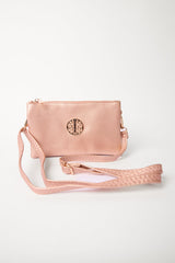 Detailed Zip Up Purse With Detachable Strap