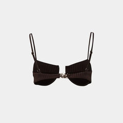 Baobab Roma Bikini Top, Cocoa, Back
