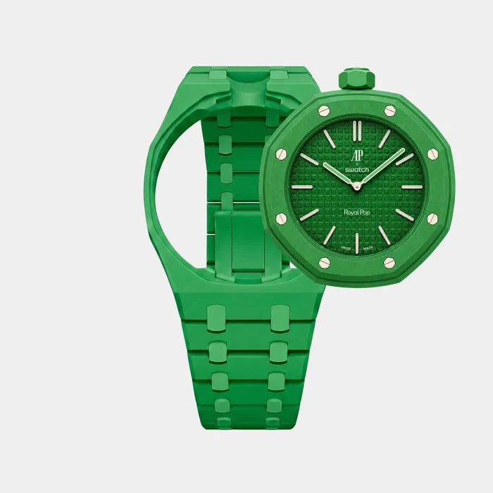 Royal Pop Bracelet, Green, Ceramic Dial