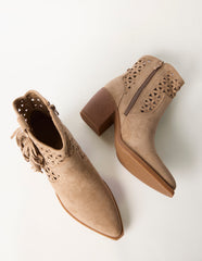 Laser Cut Tassel Cowboy Boots