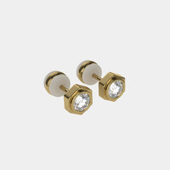 Wecord Unity Earrings, Yellow Gold